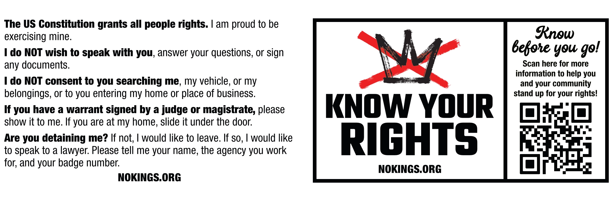 Know Your Rights: Cards You Can Print and Carry