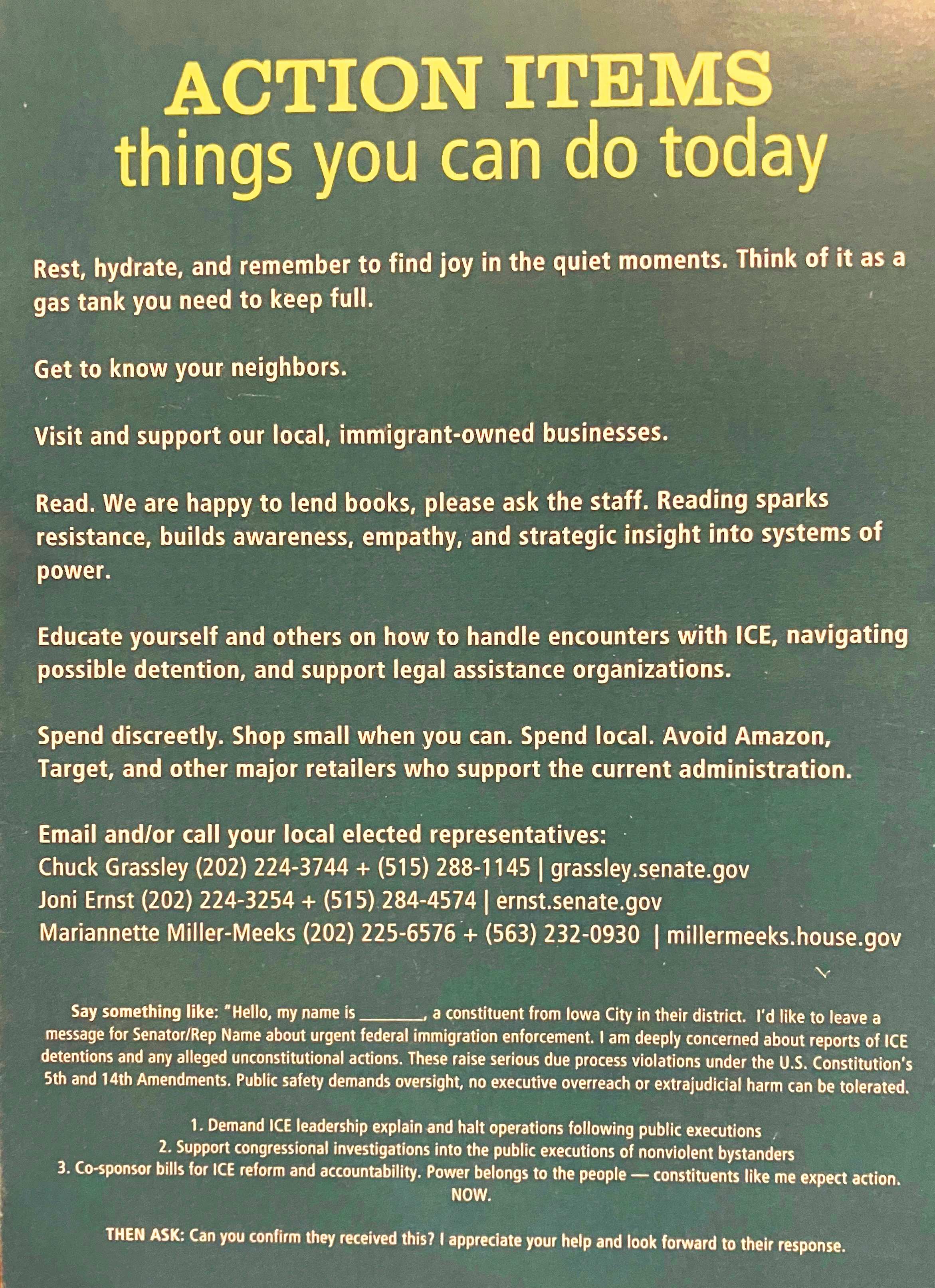 Action Items: Things You Can Do Today